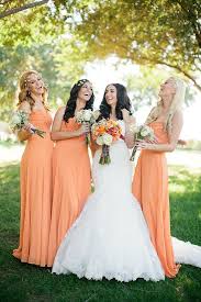 Blush And Peach Rustic Romance Wedding Orange Bridesmaid Dresses Fall Bridesmaid Dresses Bridesmaid Gown