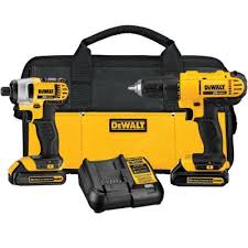 Dewalt 20 Volt Max Lithium Ion Cordless Drill Driver And Impact Combo Kit 2 Tool With 2 Batteries 1 3ah Charger And Bag Dck240c2 The Home Depot Dewalt Drill Combo Kit Drill Set