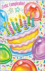 Happy Birthday Cake In Spanish Spanish Birthday Greeting Card Six Cards Six Envelopes 01002 Happy Birthday Ballons Happy Birthday Video Birthday Greetings