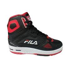 Fila - Teratach 600 HI Mens Black Fila Red/White Hi-Top Sneakers - UK 6 -  Daily Sale Shop