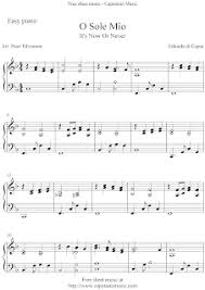 Free Printable Sheet Music Free Easy Piano Sheet Music Score O Sole Mio It S Now Or Never Piano Sheet Music Score Easy Piano Sheet Music