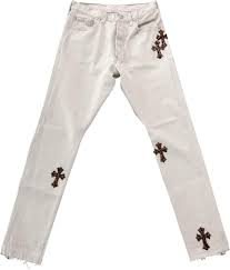 We've got chrome hearts bottoms starting at $1620 and plenty of other bottoms. Chrome Hearts White Leopard Cross Jeans Incorporated Style