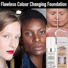 Grospe TLM Flawless Colour Changing Liquid Foundation Makeup Base Nude Face  Liquid Cover Concealer,Natural Sunscreen Non-greasy : Buy Online at Best ...