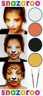 Simple Tiger Face Paint Lion Face Paint Animal Face Paintings Face Painting Easy