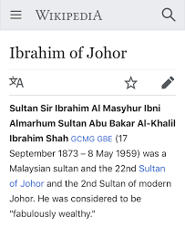 Maybe you would like to learn more about one of these? Johor Sultan Has Hokkien Blood Sam S Alfresco Coffee