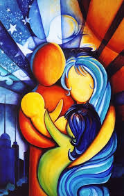 An Abstract Style Watercolor Illustration From The Forever Family Series This Illustration Features Family Art Projects Family Painting Canvas Art Painting
