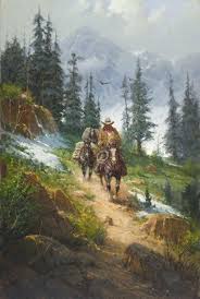 Gallery Collectors G Harvey Spring In The Rockies Cowboy Art West Art Western Paintings