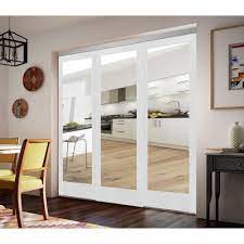 Impact Plus 108 In X 80 In Mir Mel Primed Mirror Solid Core Mdf Interior Closet Sliding Mirror Closet Doors Sliding Mirror Closet Doors Sliding Closet Doors