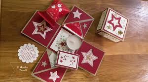 Explosionsbox 15 Minuten Weihnachten Geoffnet Basteln Weihnachten 15 Minuten Weihnachten Vorlage Verpackung Weihnachten