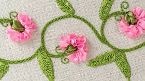 In this post, i'll go over some tips and tricks to get you stitching in no time. Diy Flowers On Clothes Stitching Ideas With Ribbons By Hand Youtube