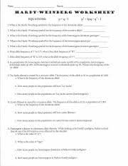 B which individuals in the original population appear to display better fitness. Hardy Weinberg Ws Pdf Name Period Hardyweinberg Worksheet Equations P Q 1 P2 2pq Q2 1 1 What Is The Hardy Weinberg Symbol For The Frequency Of The Course Hero