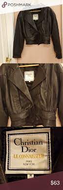 Vintage Christian Dior Le Connaisseur Jacket Christian Dior Jackets Leather Jacket Black
