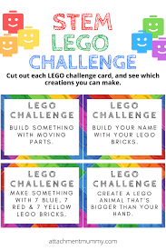 It's always fun for kids when mom or dad gets involved, so feel free to. 28 Day Stem Lego Building Challenge With Free Printable Cards