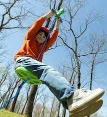 Zipline With Seat Kits All It Takes To Turn Your Backyard Into A Thrill Zone Is Two Sturdy Trees And A Zipline Kit Zip Line Backyard Ziplining Kids Zipline