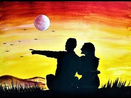 Easy Love Couple Sunset Painting Step Sunset Painting Painting Arcylic Painting Check out our couple silhouette selection for the very best in unique or custom, handmade pieces from our digital shops. easy love couple sunset painting step