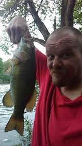 Fishing at Grand River dam in Michigan