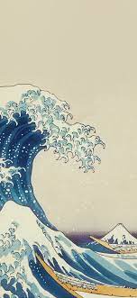 Classic art,japanese,the great wave off kanagawa painting,waves. Aesthetic Kanagawa Wallpapers Wallpaper Cave