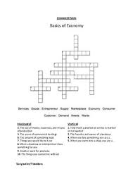 10% of this books proceeds will go to missionfish and the alzheimer's association. Economics Crossword Worksheets Teaching Resources Tpt