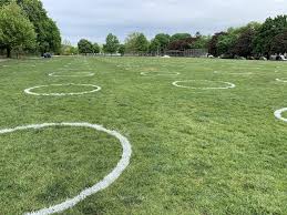 Trinity bellwoods park is a public park located in toronto, ontario, canada, bordered by queen street west on the south and dundas street on the north. Almost 400 Social Distancing Circles Piloted At Trinity Bellwoods Park News