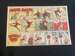 #TH06 AGGIE MACK by Hal Rasmusson Sunday Tabloid Third Page Strip March 26,  1950
