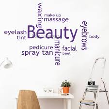 Newly Beauty Salon Wall Stickers Collage Spray Tan Nail Polish Wall Art Mural Sticker Quote Picture Wall Decals Removable Lc974