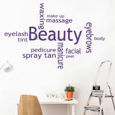 newly beauty salon wall stickers collage spray tan nail polish wall art mural sticker quote picture wall decals removable lc974