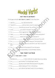 We did not find results for: Modal Verbs Exercises Esl Worksheet By Tikaki
