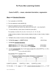 Please use at your own risk, and please alert us if something isn't working. Casio Fx 82tl Mean Standard Deviation Regression