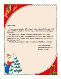 Check spelling or type a new query. Secret Santa Letter