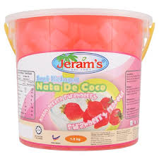 80g x 6 cups x 16 pkts carton size: Jeram S Strawberry Flavour Nata De Coco 1 5kg Tesco Groceries