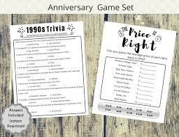 Although it's your day, you have a responsibility to create an enjoyable and comfortable atmosphere for your guests. Silver Anniversary 1990s Trivia Married In 1996 25th Anniversary Pdf 1996 25th Wedding Anniversary Party Games 25 Years Marriage Party Party Supplies Paper Party Supplies Stokfella Com
