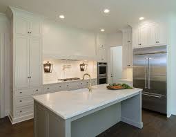 Clean Lined Kitchen Cabinet Perimeter Paint Color Shoji White By Sherwin Williams Island Sherwin Willia Shoji White White Kitchen Floor To Ceiling Cabinets