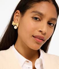 Kate Spade Wrapped In A Bow drop pearls earrings