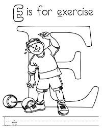 Fitness Coloring Pages Alphabet Coloring Pages Coloring Pages For Kids Alphabet Coloring