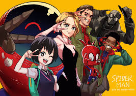 spider-gwen, spider-man, gwen stacy, peni parker, spider-man, and 5 more  (marvel and 3 more) drawn by shibata_yuusaku | Danbooru
