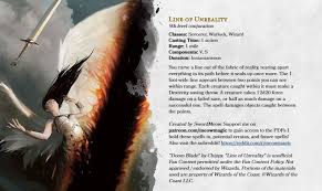 Line Of Unreality A 9th Level Conjuration Spell Of Meow Magic Unearthedarcana