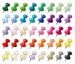 Buy 3 Get 1 Free Push Pins Clipart Thumbtack Clip Art Thumb Etsy Clip Art Office Supplies Art Calender Planner