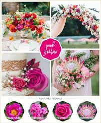 Picking wedding bouquets isn't easy unless you're actually a florist. Wedding Flower Ideas Inspired By 2017 Pantone Colors Ftd Com Pink Yarrow Bright Wedding Colors Wedding Flowers