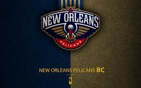 Download Wallpapers New Orleans Pelicans 4k Logo Basketball Club Nba Basketball Emblem Leather Texture National Basketball Association New Orleans Lou New Orleans Pelicans New Orleans Basketball Wallpapers Hd