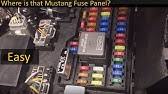 How do i get into the fuse box of a 2006 mustang gt. Fuse Box Location And Diagrams Ford Mustang 2005 2009 Youtube