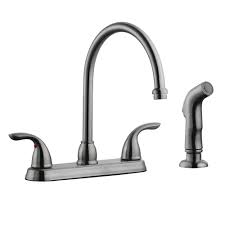 You are going to like it. Design House 525089 Ashland 2 Handle Standard Kitchen Faucet With Side Sprayer 48 Inch Soft Hose Pull Out Satin Nickel 48