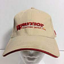 Warrior Custom Golf Baseball Cap Hat Tan Red Lettering Adjustable Strapback Unbranded Baseballcap Golf Hats Hats Cleveland Indians Baseball