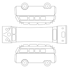 Royalty free (rf) clipart illustration of a black and white coloring page outline of a hippie. 7 Best Vw Bus Paper Template Printable Printablee Com