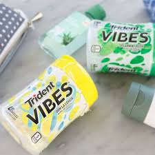 Trident Vibes Spearmint Rush Chewing Gum 40ct Sugar Free Gum Gum Spearmint