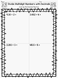 Free Dividing Decimals Worksheets Dividing Decimals Decimals Fifth Grade Math