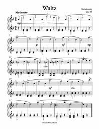 Free Piano Sheet Music Waltz Op 39 Kabalevsky From Twenty Four Little Pieces Enjoy Piano Sheet Music Free Piano Sheet Piano Sheet Music