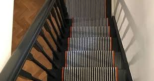 Kurdamir damask black 33 in. Striped Stair Runner Dark Spindles And Bannister Black Staircase Parquet Flooring Basement Staircase Striped Stair Runner Staircase Design Stairs