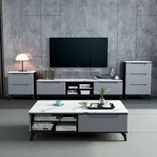 Shop wayfair for all the best coffee tables with drawers. China Living Room Eco Friendly Board Large Capacity Storage Marble Top Solid Wood Legs Gray End Table Coffee Table Furniture China Gray Coffee Table Solid Wood Legs End Table
