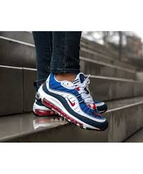 Nike Air Max 98 Trainers In Red Blue White Nike Air Max Nike Air Cheap Nike Air Max