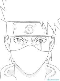 Naruto Kakashi Coloring Page Google Search Naruto Drawings Easy Naruto Drawings Naruto Sketch